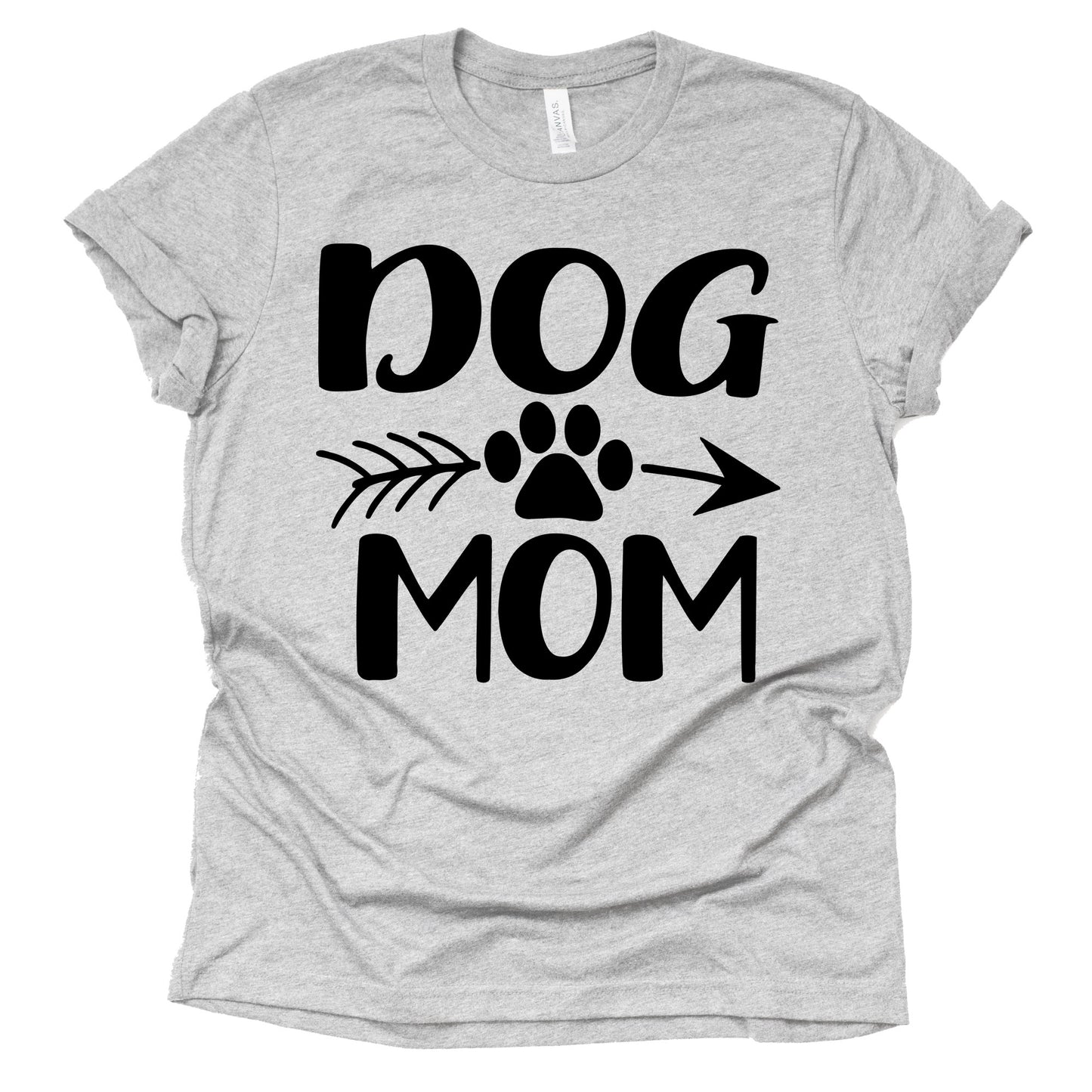 Dog Mom T Shirt Women's Funny Cute Letter Printed Graphic Tee Dog Lover Shirt Tops