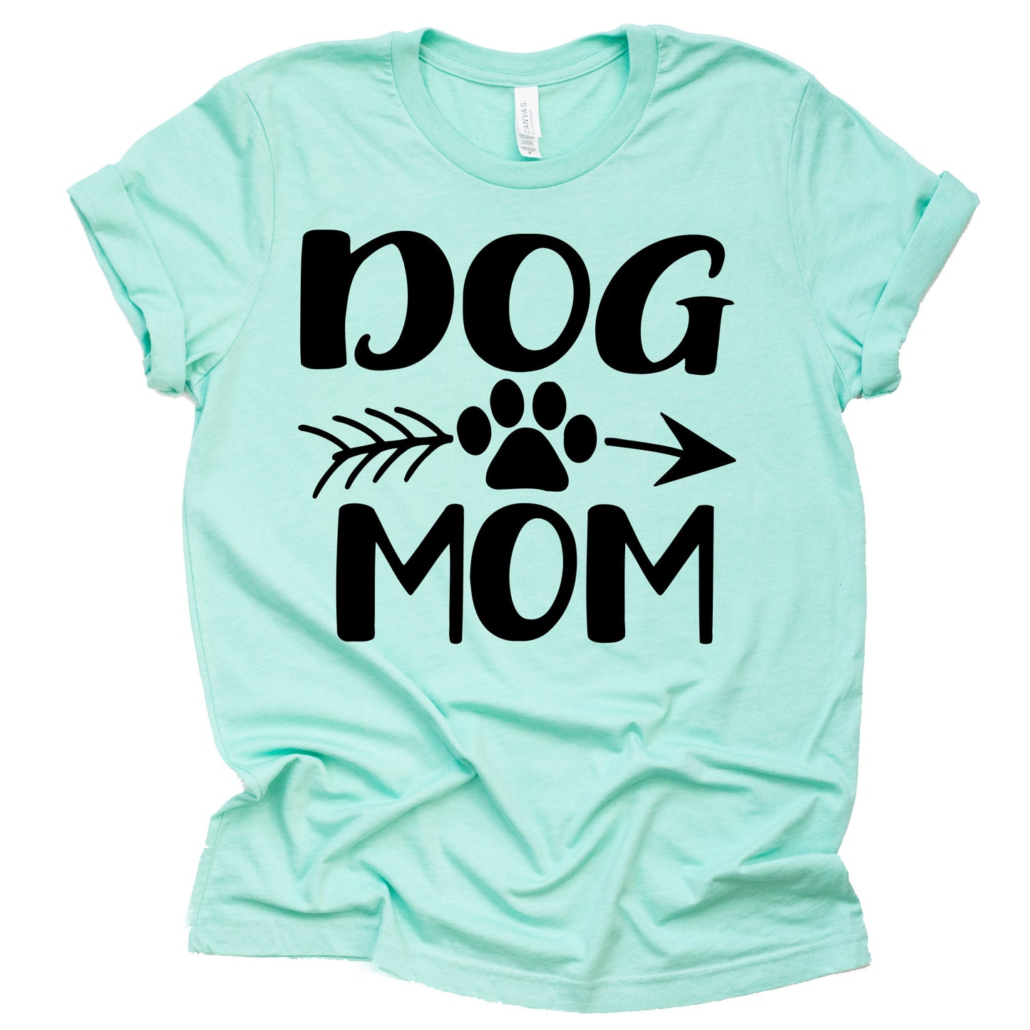 Dog Mom T Shirt Women's Funny Cute Letter Printed Graphic Tee Dog Lover Shirt Tops