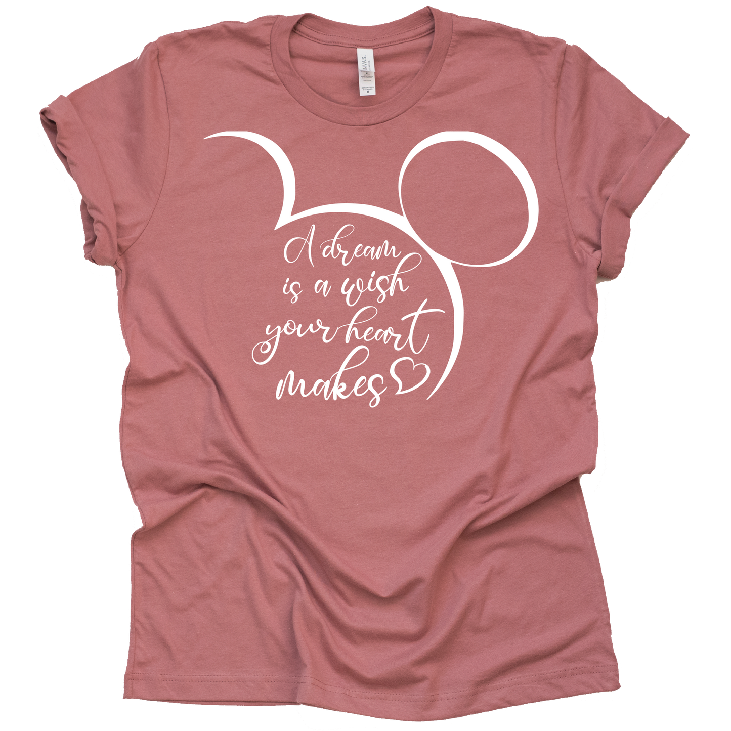 A Dream is A Wish Your Heart Makes Shirt Womens Funny Letter Printed Short Sleeve Happy Shirt Tops