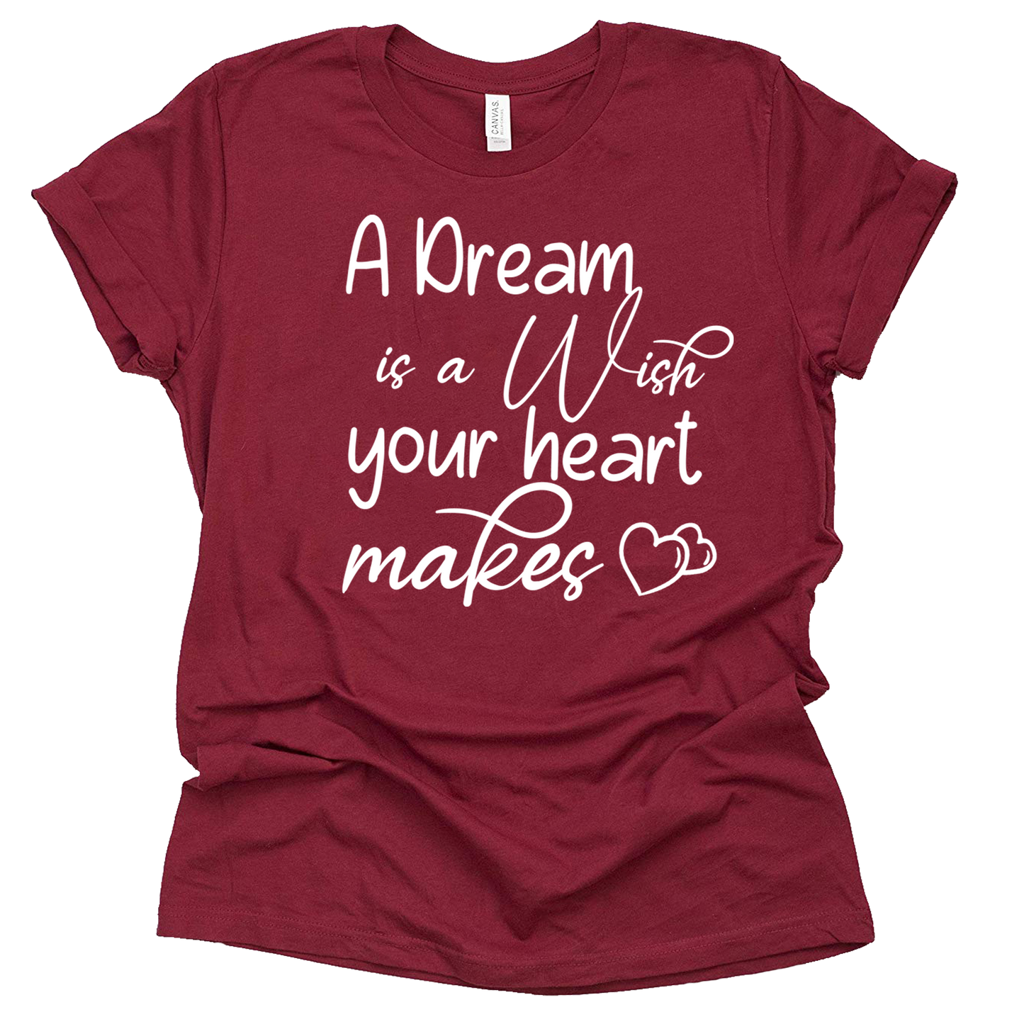 A Dream is A Wish Your Heart Makes Shirt Womens Funny Letter Printed Short Sleeve Happy Shirt Tops