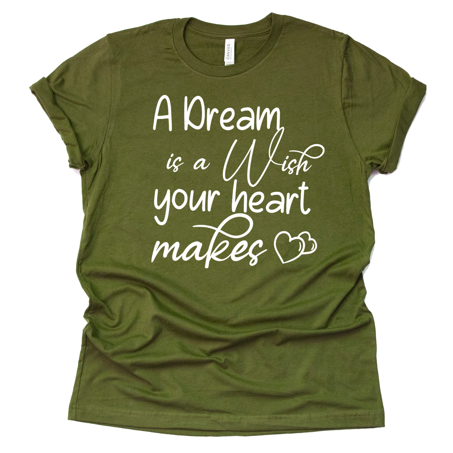 A Dream is A Wish Your Heart Makes Shirt Womens Funny Letter Printed Short Sleeve Happy Shirt Tops