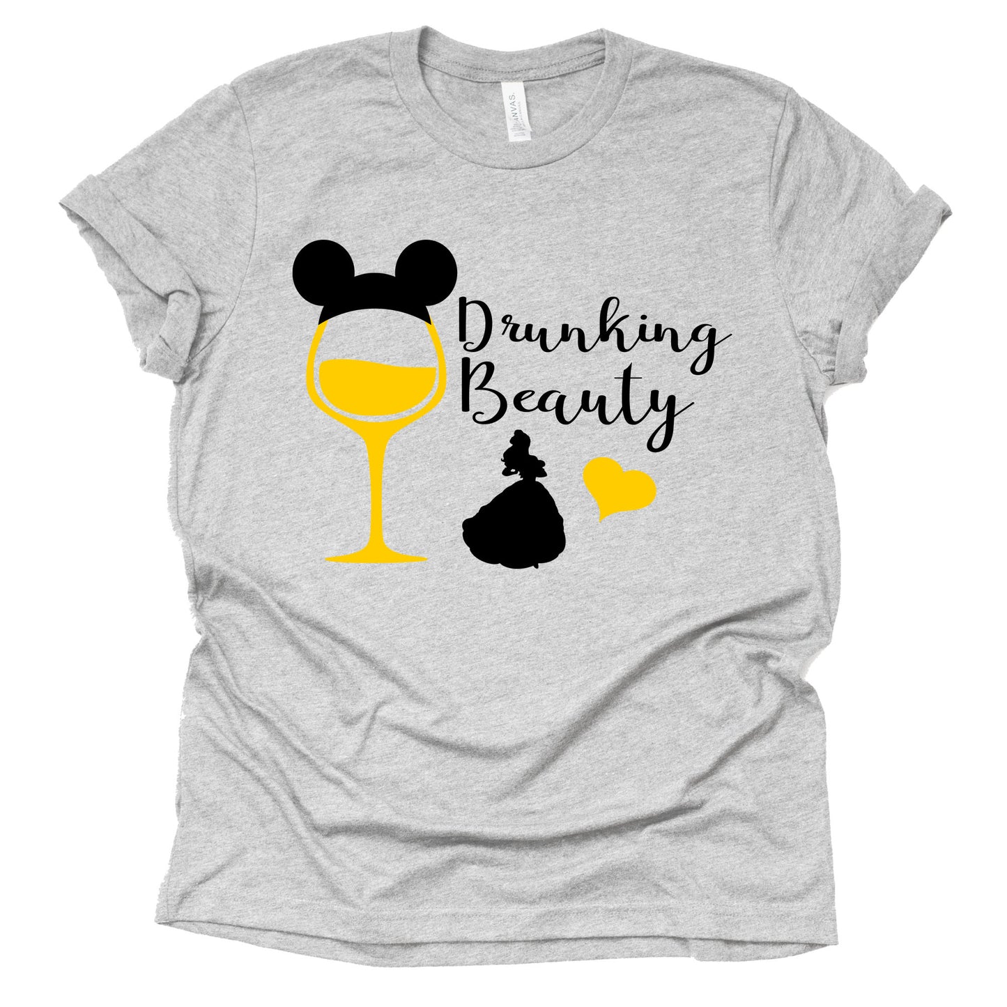 Drunking Beauty Shirt, Beauty Belle, Disney Epcot Theme Park Unisex Shirt Causal Short Sleeve T-Shirt