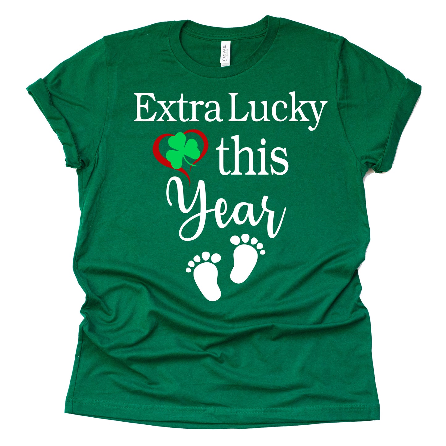 Extra Lucky This Year Shirt, St Patrick Shirt, Pregnancy Announcement Shirt, Unisex Short Sleeve