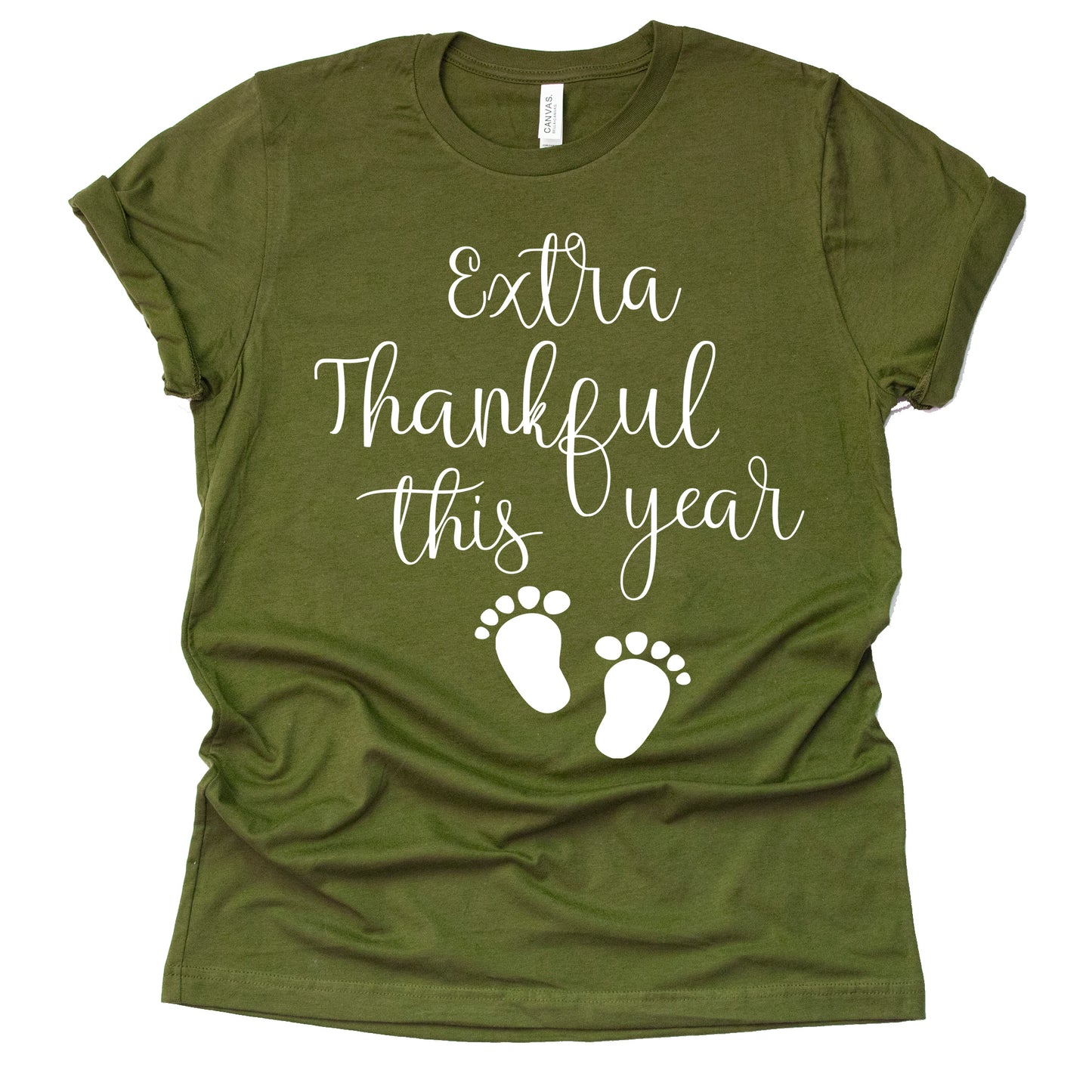 Extra Thankful This Year Shirt, Thanksgiving Pregnancy Announcement Shirt, Causal Short Sleeve