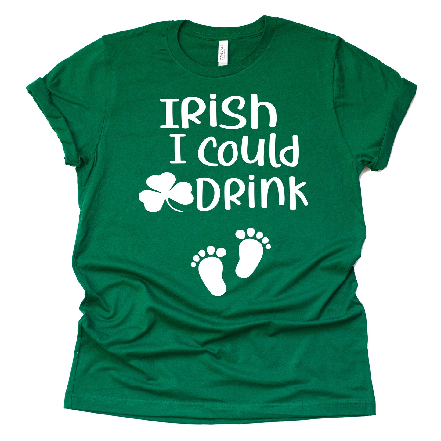 Irish I was Drinking Maternity Shirt, St Patrick Shirt, Pregnancy Announcement Shirt, Unisex Short Sleeve