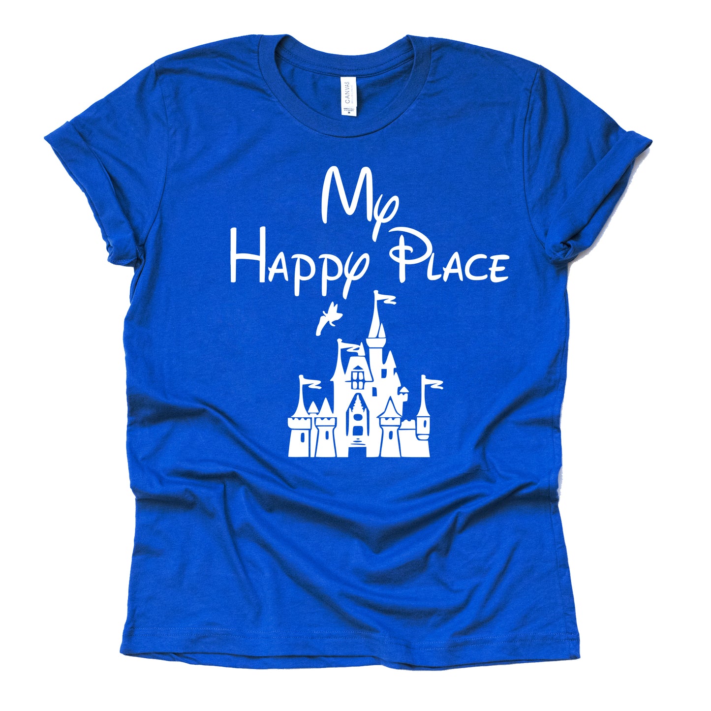 My Happy Place Shirt, Disney Theme Park Shirt, Castle T-Shirt, Unisex Casual Short Sleeve