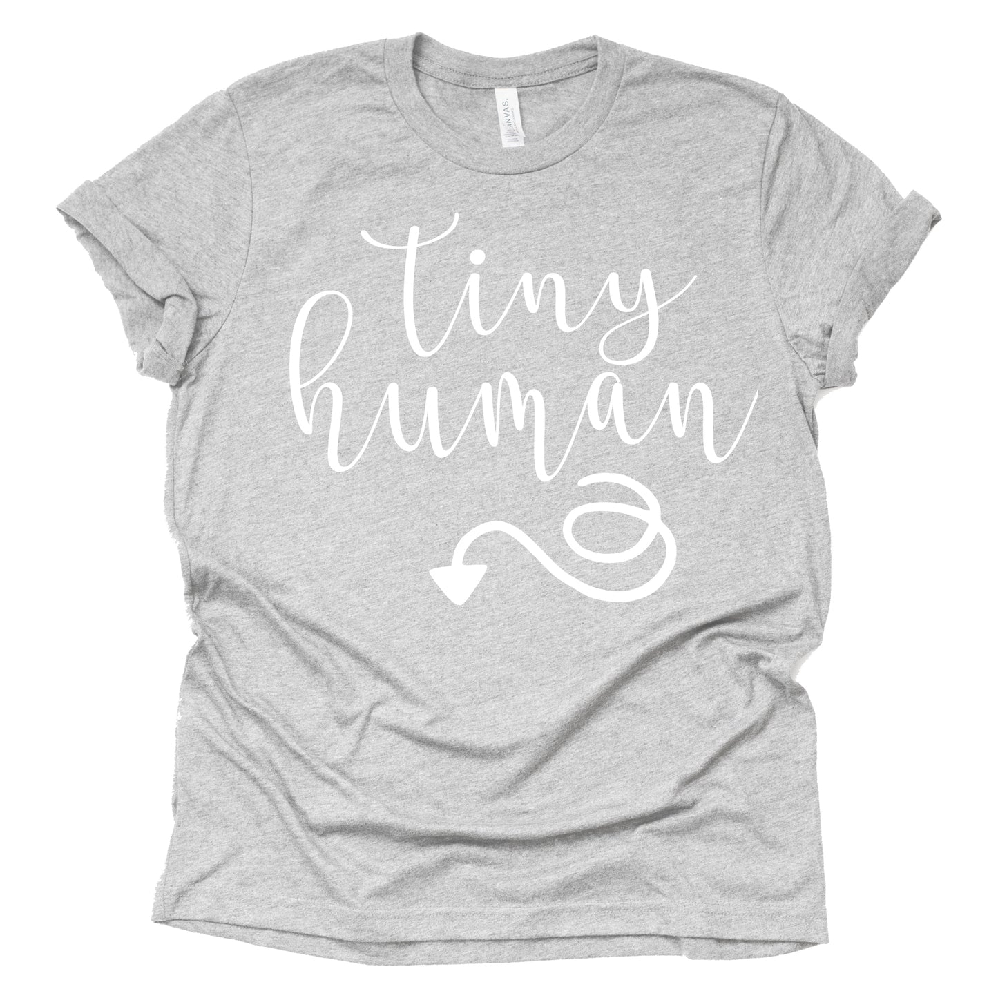 Tiny Human Maternity Shirt, Pregnancy Announcement Shirt, Unisex Short Sleeve