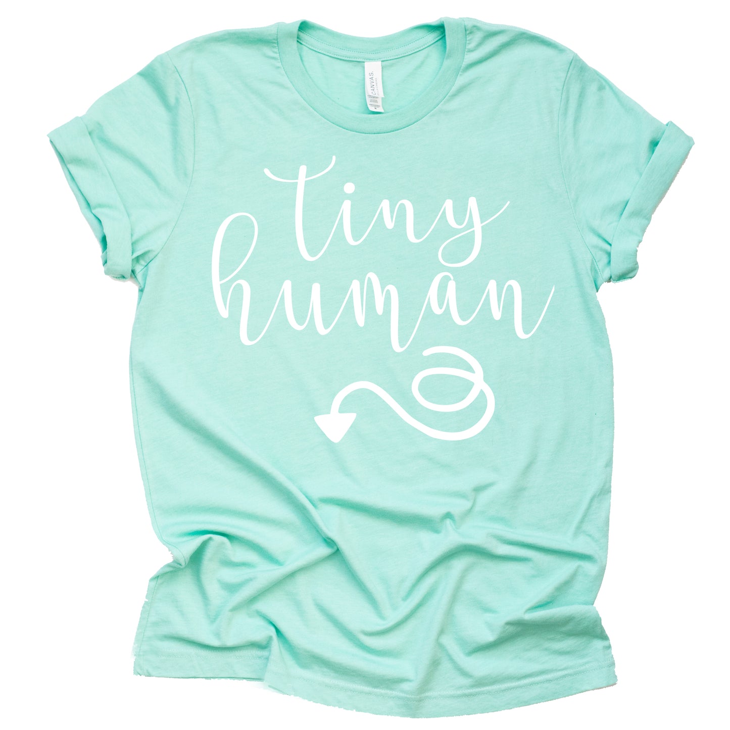 Tiny Human Maternity Shirt, Pregnancy Announcement Shirt, Unisex Short Sleeve