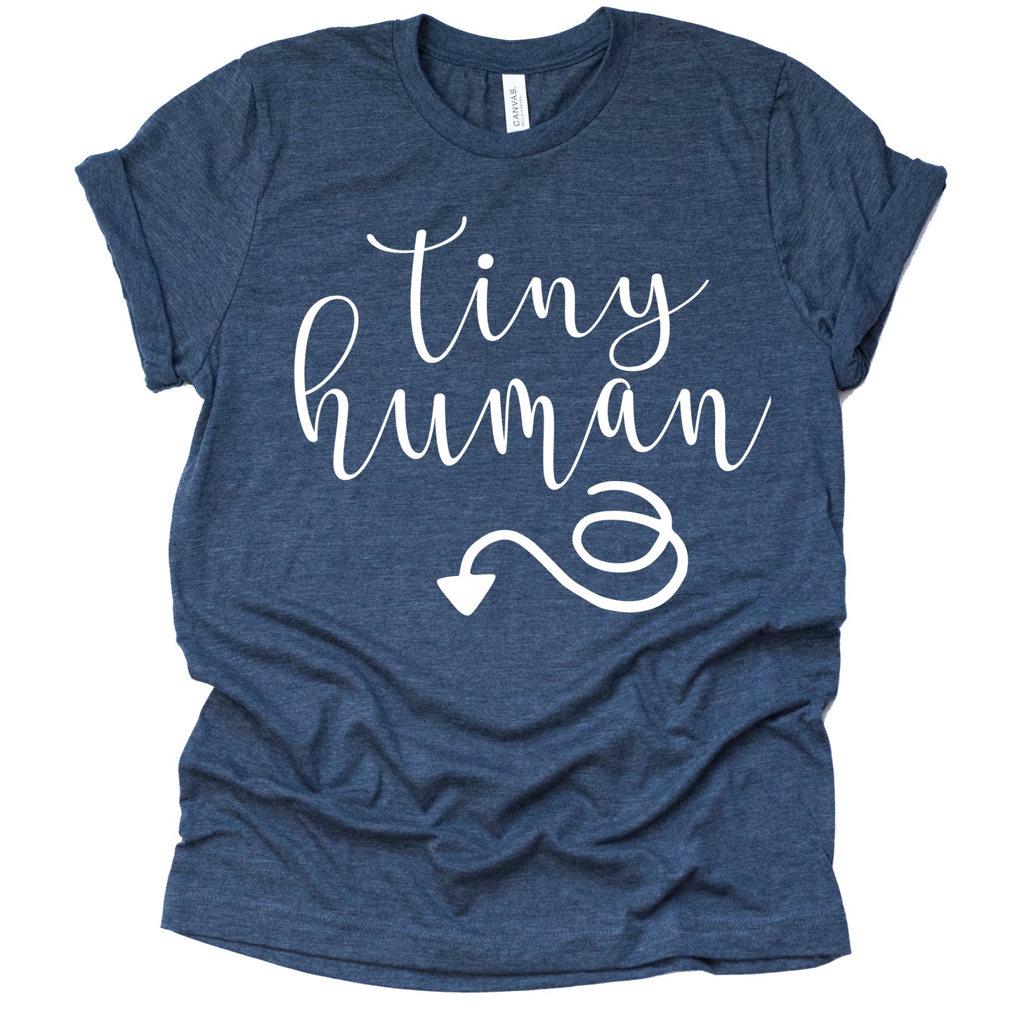 Tiny Human Maternity Shirt, Pregnancy Announcement Shirt, Unisex Short Sleeve